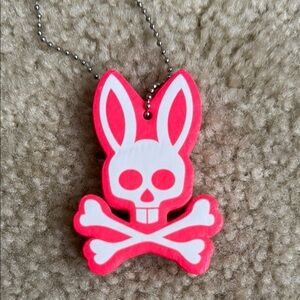 Pink Bunny Skull Keychain Foam